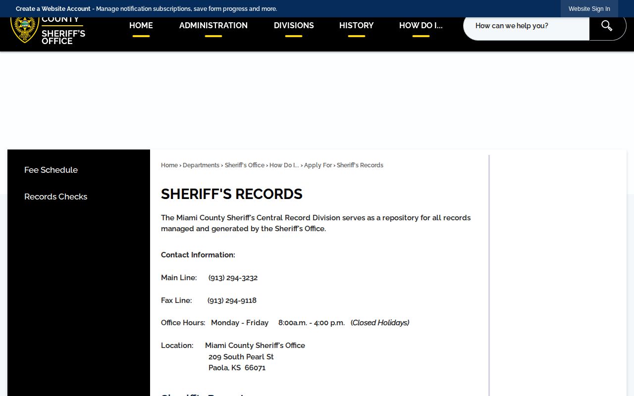 Miami County released mugshot request instructions from Sheriff's Records